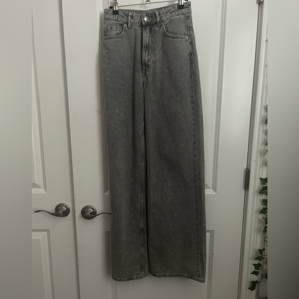 H&M Wide Leg Grey Jeans
